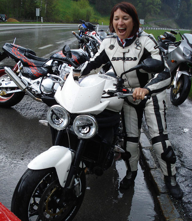 Motorrad frau Als Frau